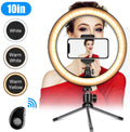 Clip-On LED Ring Selfie Light 3-Level Brightness Phone Tablet