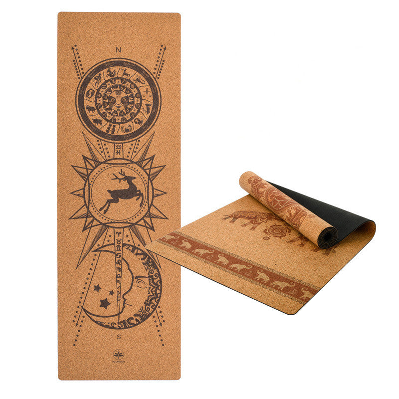Natural Rubber Cork Yoga Mat