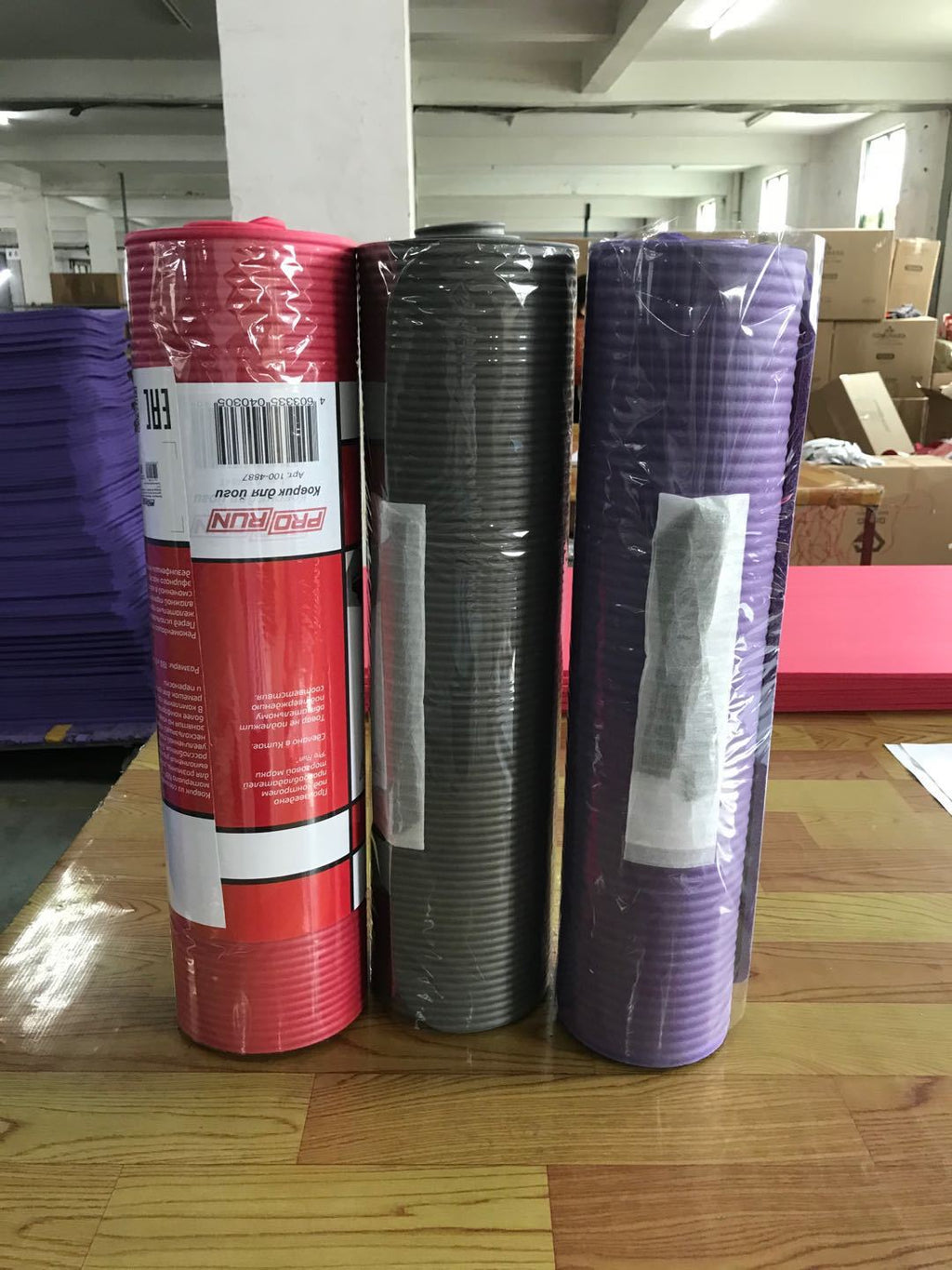 NBR Non-Slip Striped Yoga Mat
