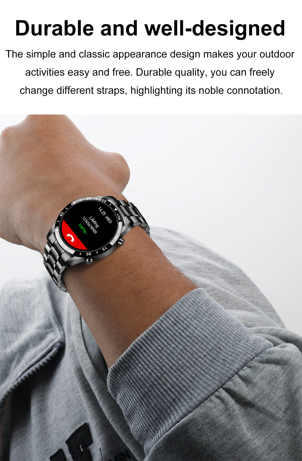 Smart Fitness Tracker Watch Color Touch Screen Sleep Monitor