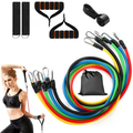 Multi-Level Resistance Bands Set Heavy Duty Latex Pull-Up Assist