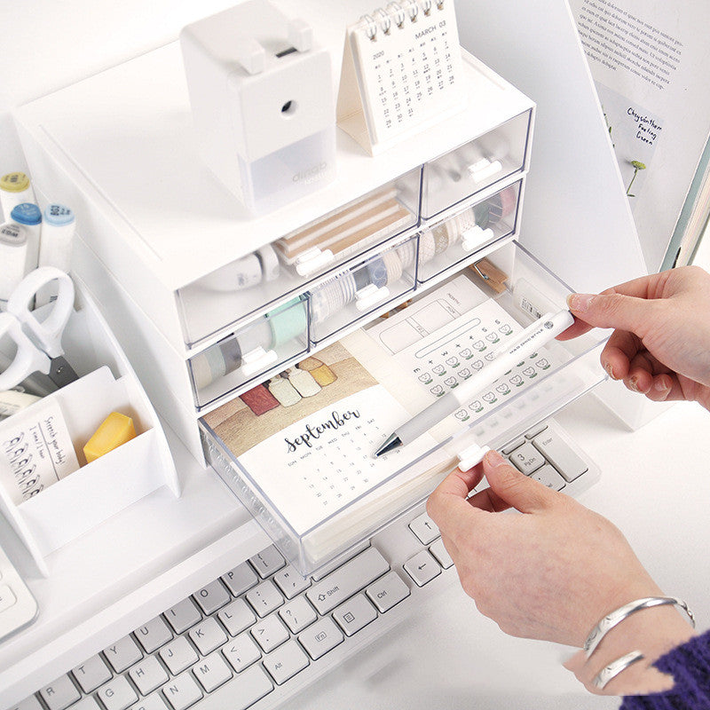 Cosmetic Stationery Desk Organizer Box