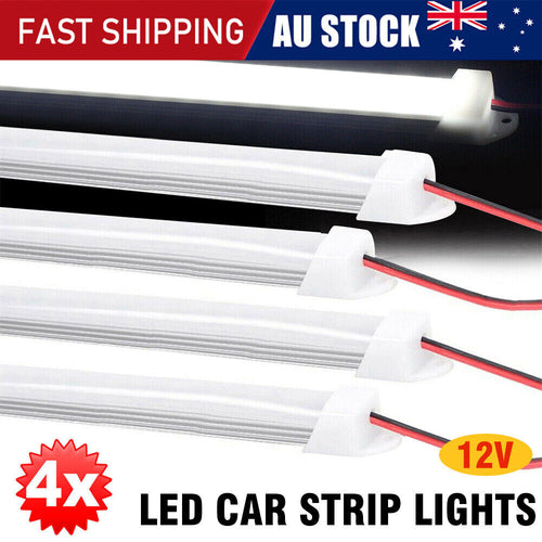 4x LED Strip Lights Bar Car 12V Waterproof Caravan Boat Camping