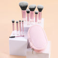 Blush Foundation Eye Makeup Brush Set Soft Fiber Precise Application