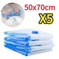 Vacuum Storage Bags with Valve Foldable Compressed Organizer Space Saving Large Size for Clothes Blanket Home Storage Organizer