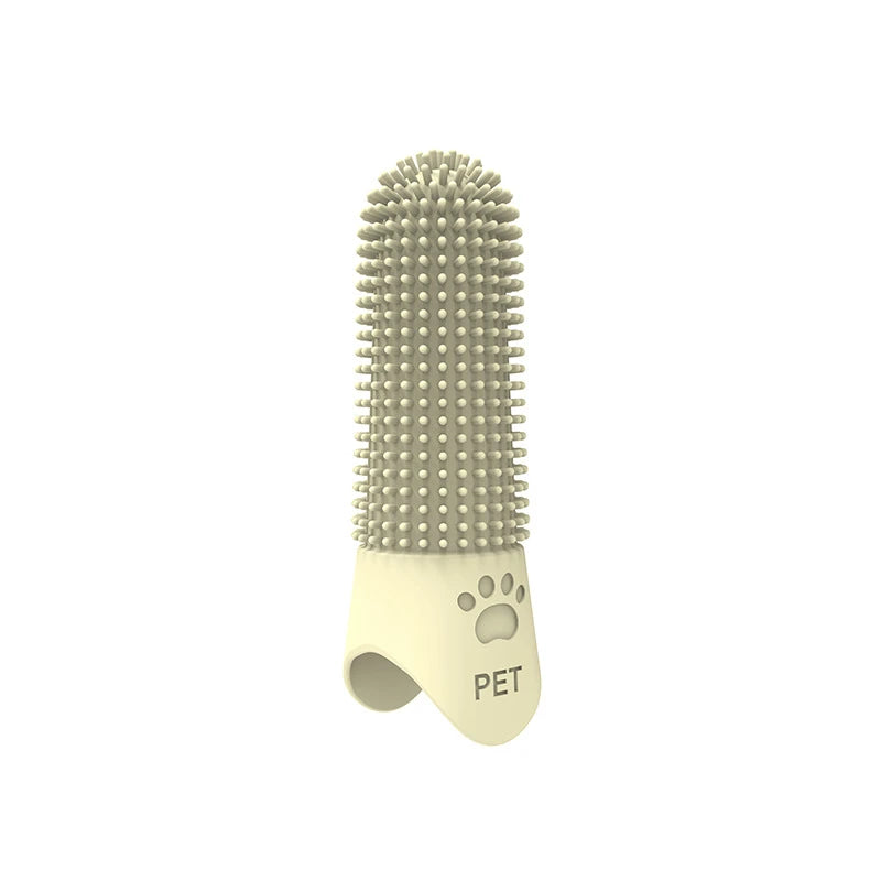 360° Dog Finger Toothbrush — Soft Silicone Pet Tooth Cleaning Brush for Dogs & Cats