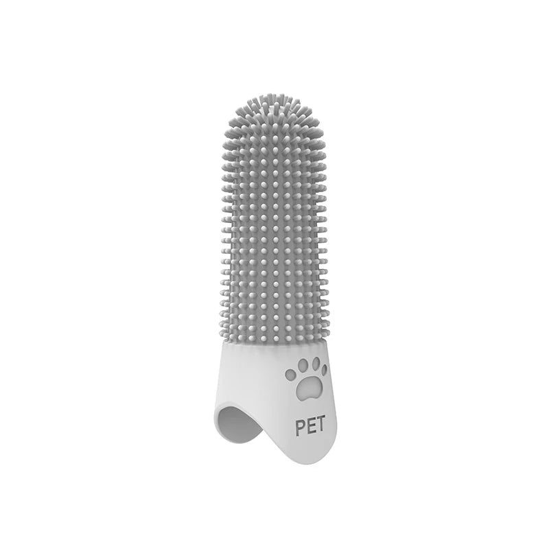 360° Dog Finger Toothbrush — Soft Silicone Pet Tooth Cleaning Brush for Dogs & Cats