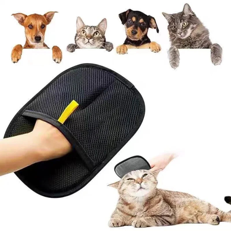 Pet Hair Remover Gloves — Double-Sided Grooming & Deshedding Glove for Dogs & Cats