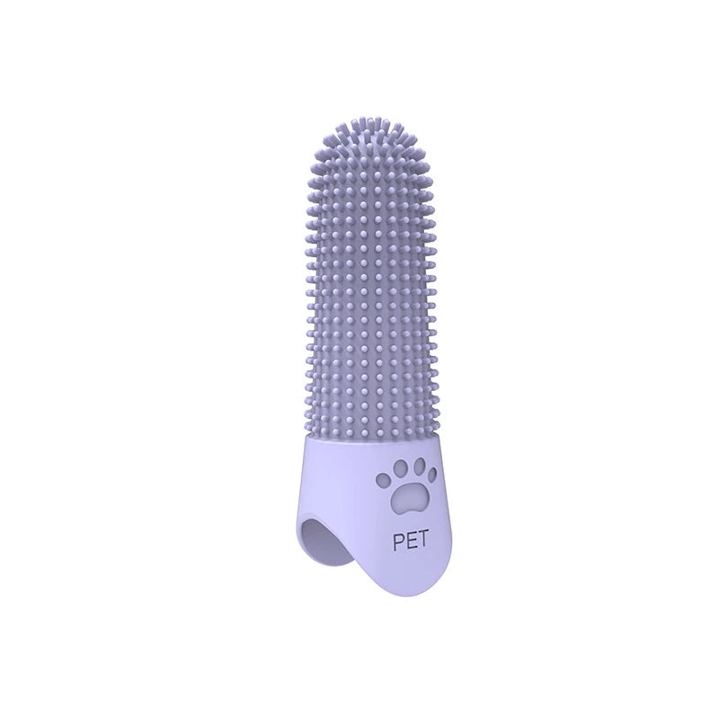 360° Dog Finger Toothbrush — Soft Silicone Pet Tooth Cleaning Brush for Dogs & Cats