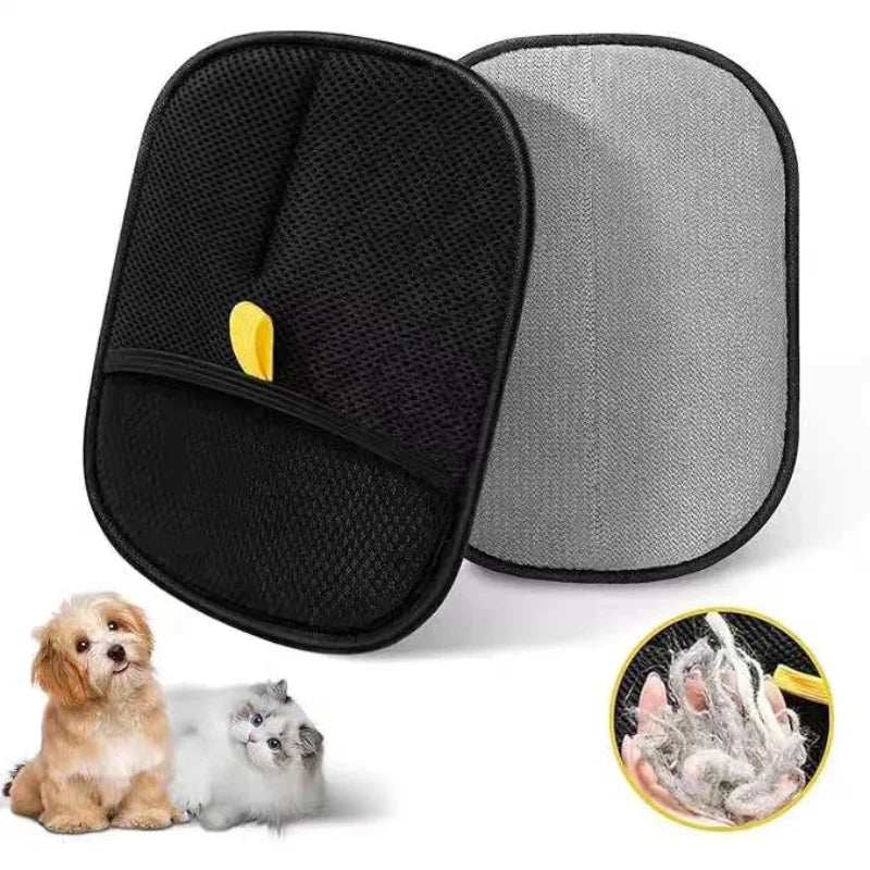 Pet Hair Remover Gloves — Double-Sided Grooming & Deshedding Glove for Dogs & Cats
