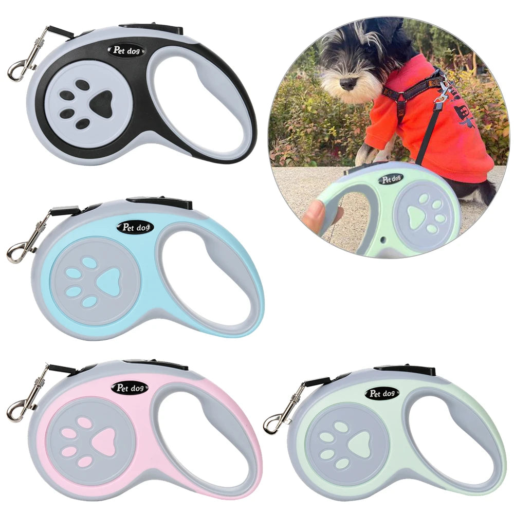 Retractable Dog Leash 3M/5M Pet Walking Lead One-Button Lock Non-Slip Handle for Small Dogs Cats Training Hiking Puppy Supplies