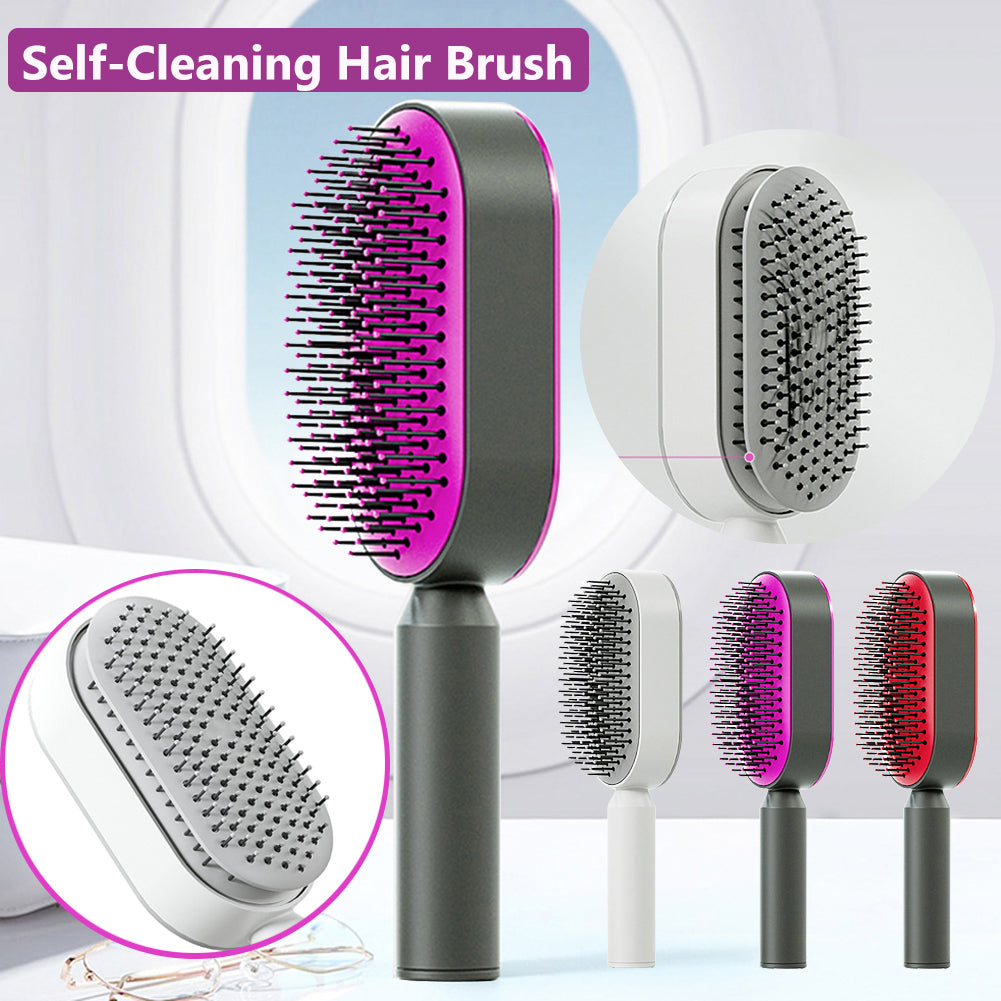 Self Cleaning Hair Brush One-Key Clean