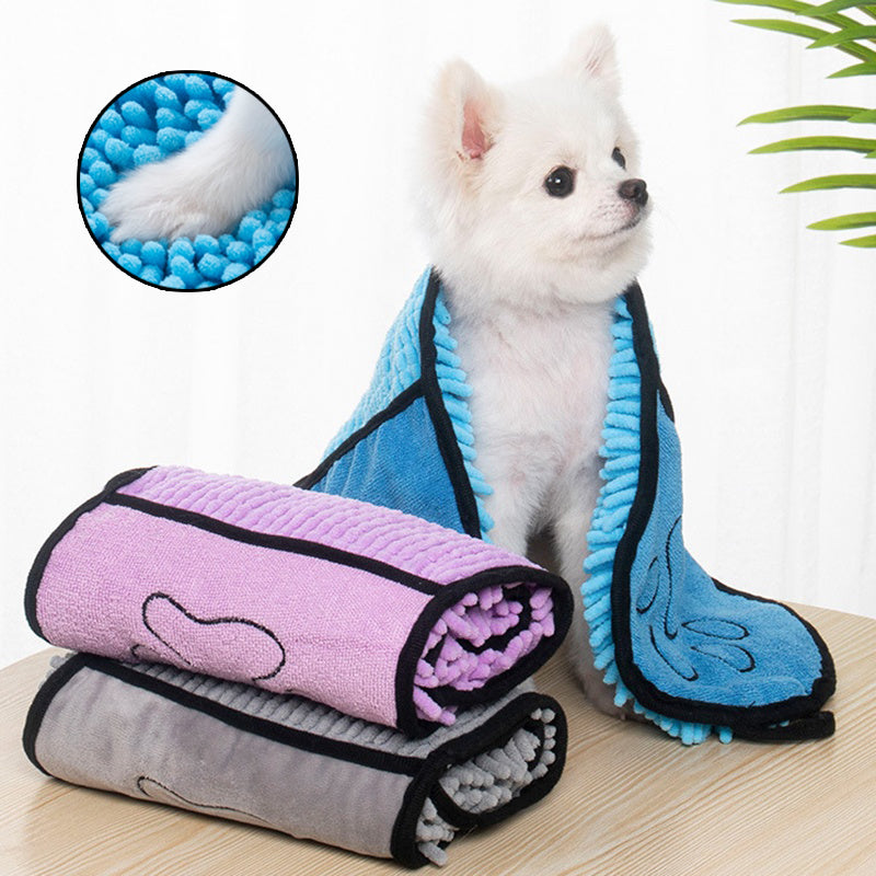 Pet Microfiber Absorbent Bath Towel Dogs Cats