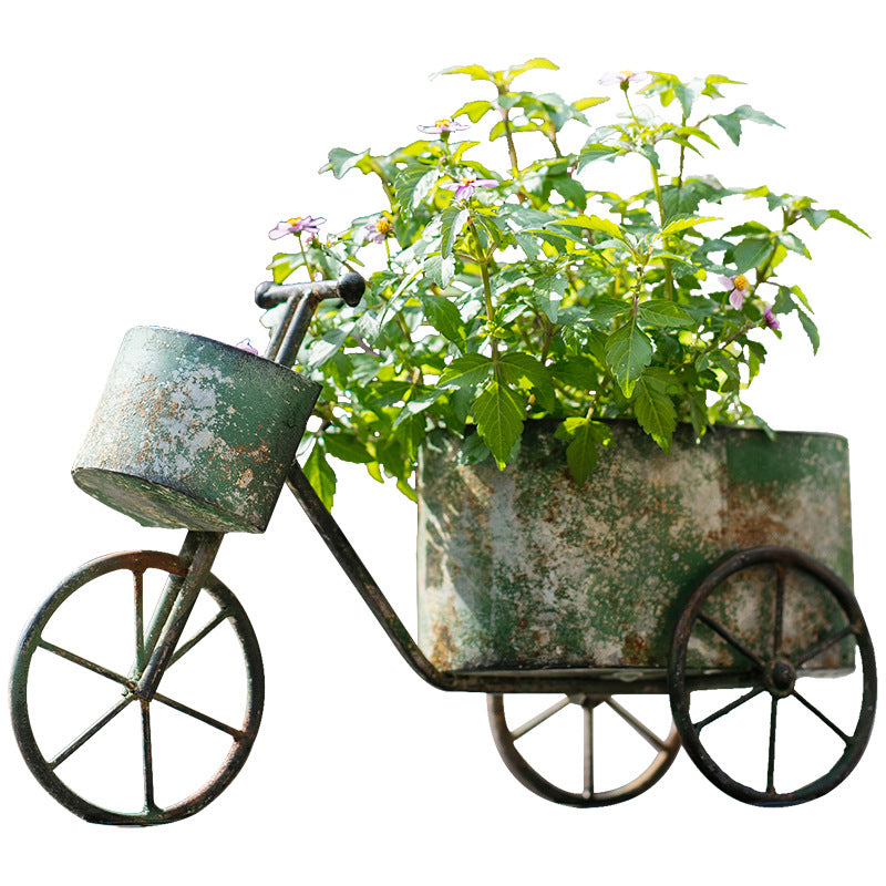 Bicycle Wrought Iron Succulent Flower Pot