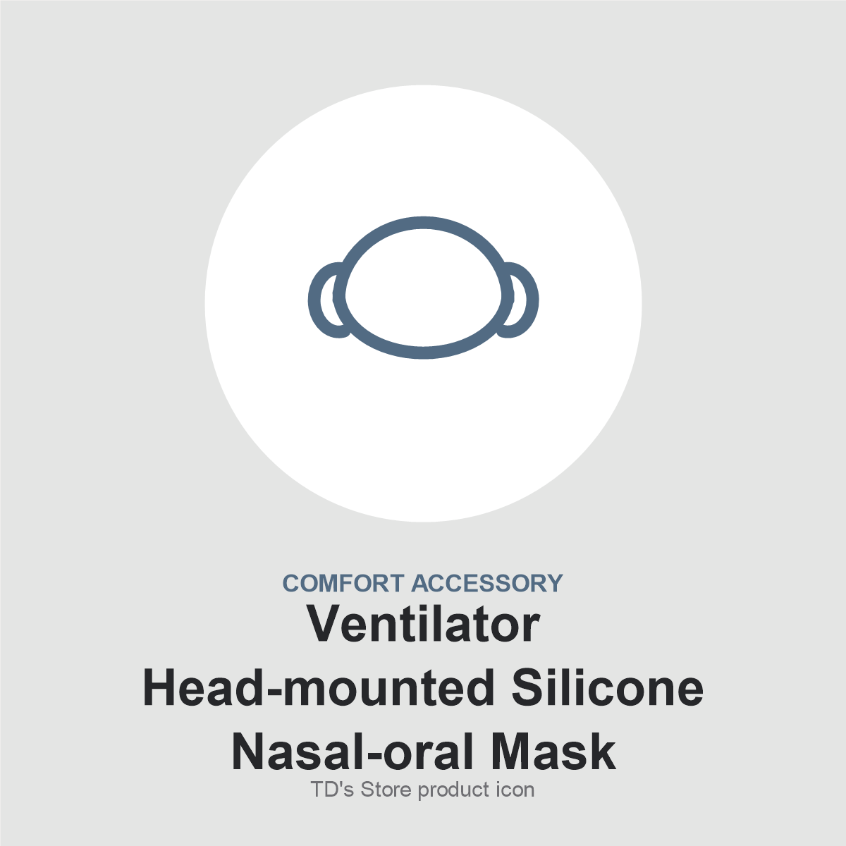 Ventilator Head-mounted Silicone Nasal-oral Mask product icon